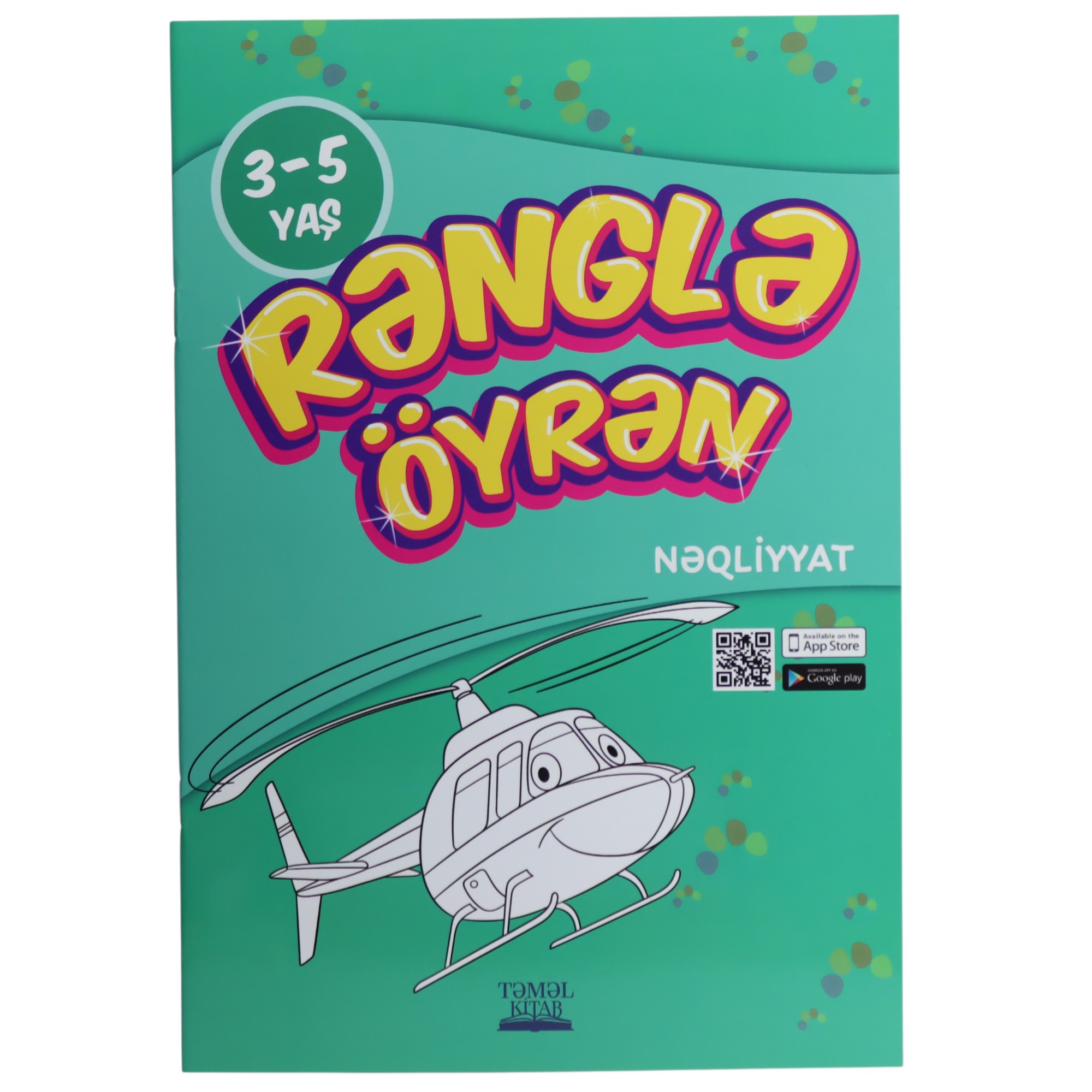 Rənglə Öyrən 3-5 yaş / Nəqliyyat / Təməl Kitab